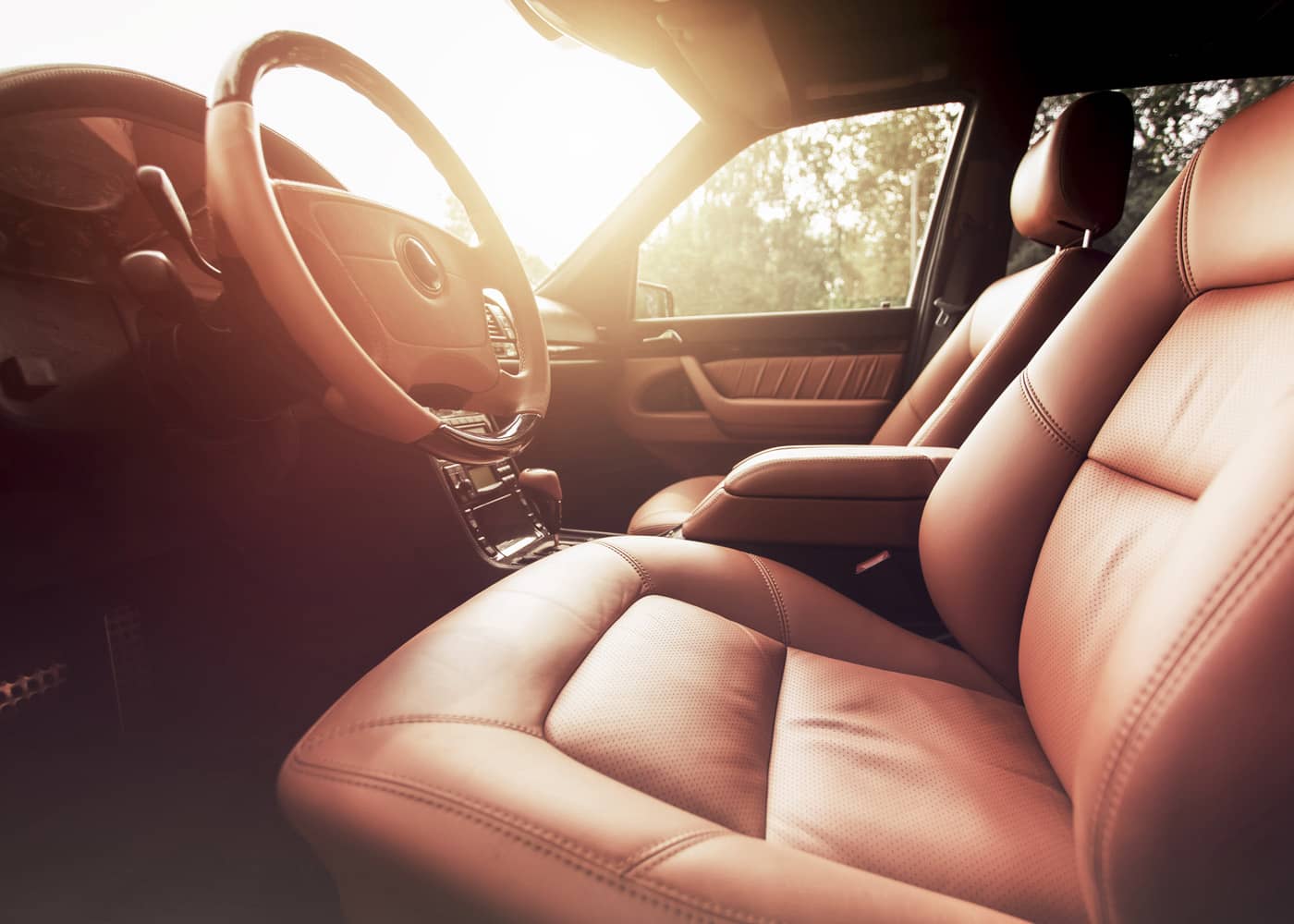 leather car interior