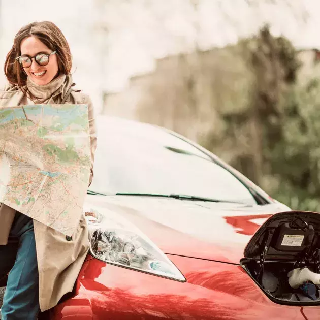 en vacances avec une voiture électrique