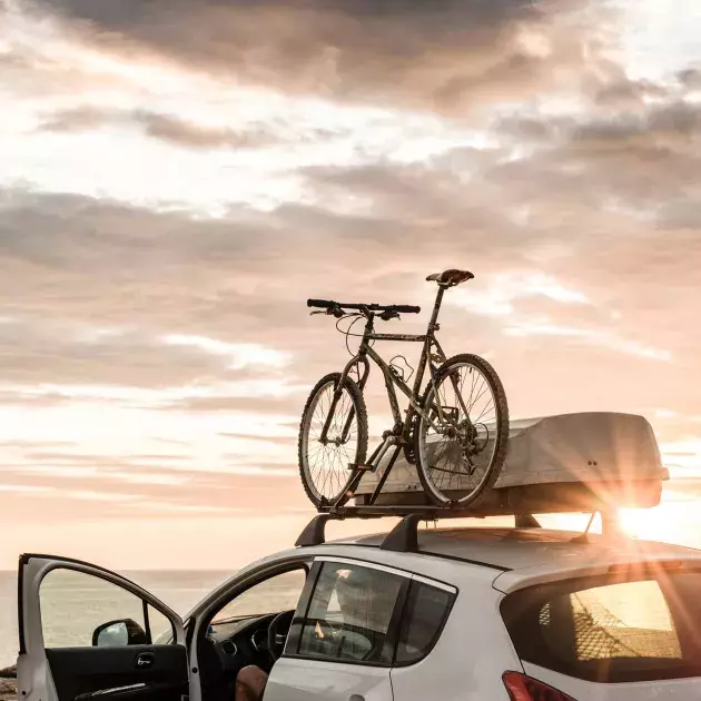 roof box and bike racks